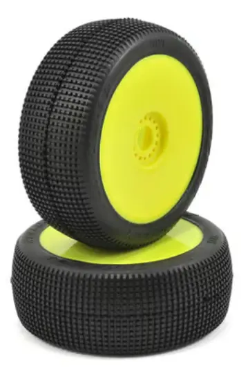 Jconcepts 3121-22 Reflex Pre-Mounted 1/8Th Buggy Tires (2) (Yellow) (Green) 1