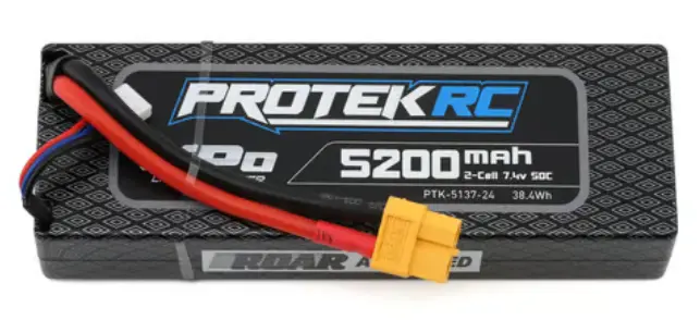 Protek Rc Ptk-5137-24 Mudboss 2S 50C Low Ir Lipo Battery (7.4V/5200Mah) W/Xt60 Connector 1