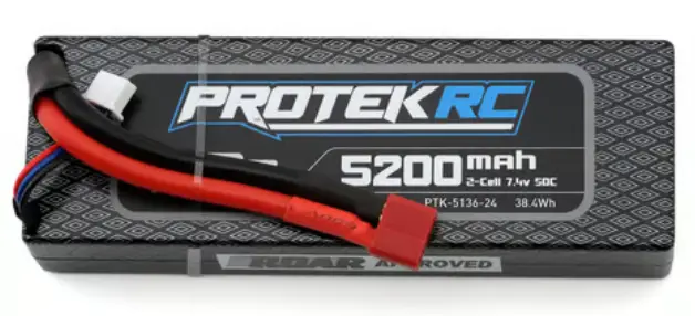 Proteck Rc Ptk-5136-24 Mudboss 2S 50C Low Ir Lipo Battery (7.4V/5200Mah) W/T-Style Connector 1