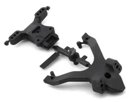 Team Associated 92404 Rc10b7 Factory Team Carbon Top Plate & Ballstud Mount Set 1