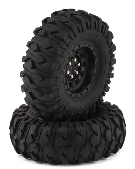 Duratrax Dtxc4074 Class 1 Showdown Cr 1.9" Pre-Mounted Tires (Black) (2) (C3) W/12Mm Hex 1