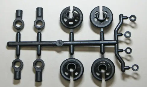 Mugen Seiki B2501 Shock Ball Ends & Spring Cup Set: Msb1 1
