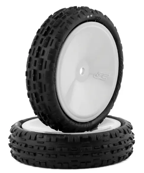 Jconcepts 3137-101011 Swaggers 2.2" Pre-Mounted 2Wd Front Buggy Carpet Tires (White) (2) (Pink) W/12Mm Hex 1