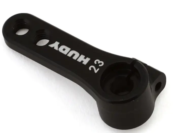Hudy 293411 Aluminum Offset 2 Hole Clamp Servo Horn (Black) (23T) (Ko/Jr/Sanwa) 1