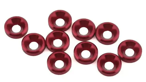 1Up Racing 1Up80339 3Mm Countersunk Washers (Red) (10) 80339 1