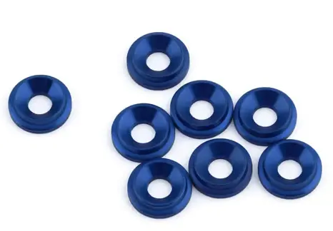 1Up Racing 1Up820109 3Mm Lowpro Countersunk Washers (Dark Blue) (8) 820109 1
