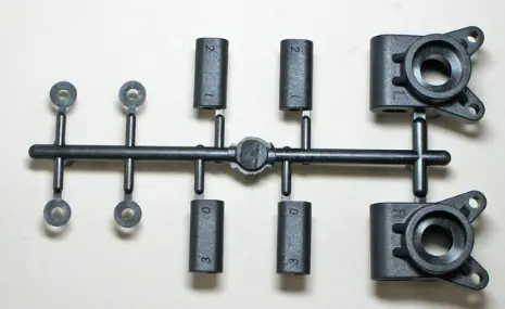 Mugen Seiki B2108 Rear Hub (L/R) - Rear Hub Inserts: Msb1 1