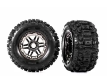 Traxxas 8979A Belted Sledgehammer® All-Terrain Tires, Dual Profile (2.9" Outer, 3.8" Inner), Foam Inserts) (2) (17Mm Splined) (Tsm® Rated) 1
