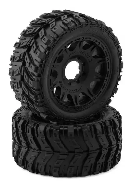 Pro-Line 10176-11 1/6 Masher X Hp Belted Pre-Mounted Monster Truck Mtd Tires (Black) (2) W/24Mm Hex 1