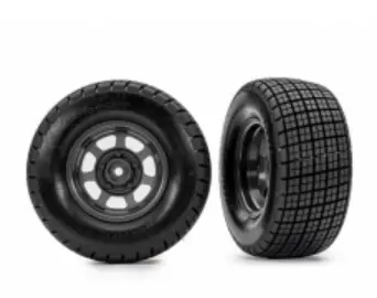 Traxxas 10473 Dirt Oval, Graphite Gray Wheels, Hoosier® Tires, Foam Inserts (2) 2Wd Front Only 1