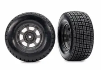 Traxxas 10474 Dirt Oval, Graphite Gray Wheels, Hoosier® Tires (2) 4Wd Front/Rear, 2Wd Rear Only 1