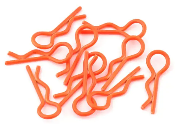 Yeah Racing Yea-Ya-0594Or Body Clips (Orange) (10) (1/10 Or 1/8 Scale) 1