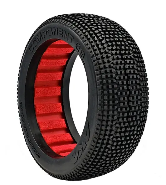 Aka 14032Qr 1/8 2Ab Super Soft Long Wear Tires, Red Inserts( 2): Buggy 1