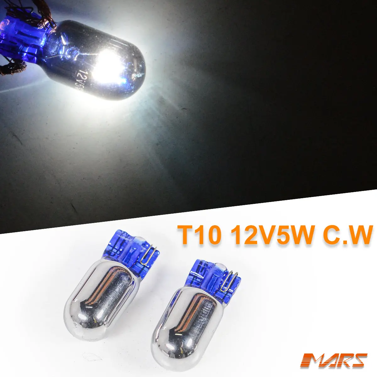 2X Mars Performance Chrome Finish T10 5800K White Reverse Light Bulbs 1