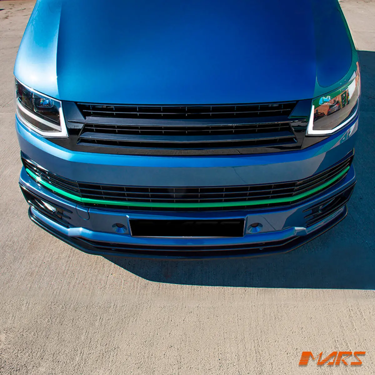 Gloss Black Badgeless Front Bumper Bar Grille Grill Bodykit For Volkswagen Vw Transporter & Multivan T6 1