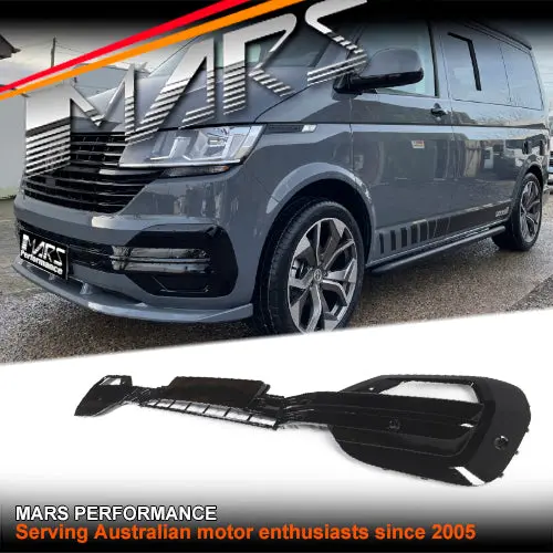 Gloss Black Front Bumper Bar Lower Inserts Mesh Grill Moulding For Volkswagen Vw Transporter Multivan Caravelle California T6.1 2020-2024 1