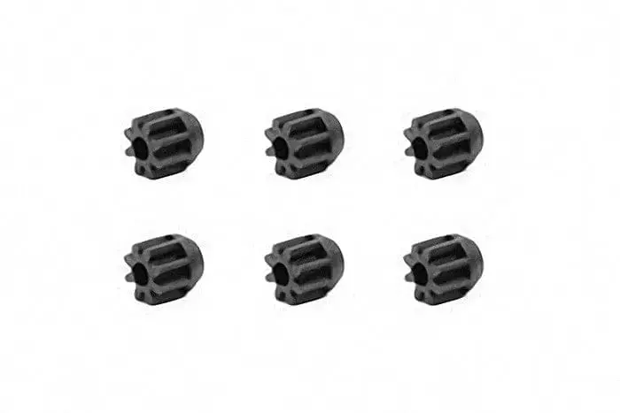 Tamiya 15453 Jr Carbon Reinforced Pinion - 8T Pinion Gear 6Pcs 1