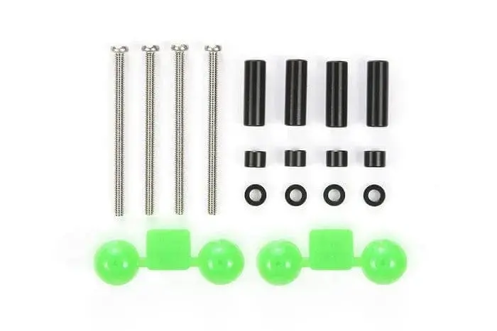 Tamiya 94754 Jr Aluminum Spacer Set Black - 12Mm/3Mm/1.5Mm/4Pcs 1