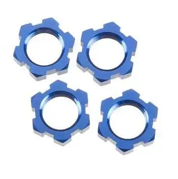 Traxxas 5353 Whl Nuts Splined 17Mm Blue-Andzd (4) 1