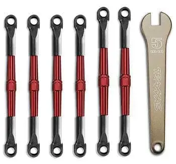 Traxxas 5539X Aluminum Turnbuckles Red Jato 1