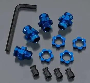 Traxxas 5853X Wheel Hub Set 17Mm Short(2) Long(2) Blu Slash 2Wd 1