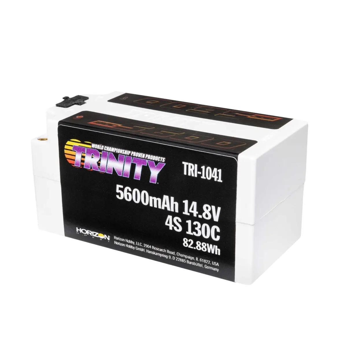 Trinity Tri-1041 14.8V 5600Mah 4S 130C Shorty Lipo Battery, 5Mm Bullets 1