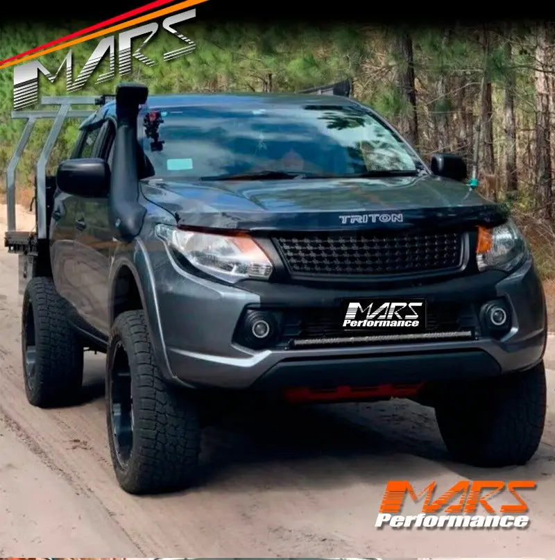 Matt Black Front Bumper Bar Grille Grill Bodykit For Mitsubishi Triton Mq Ute 2015-2018 1