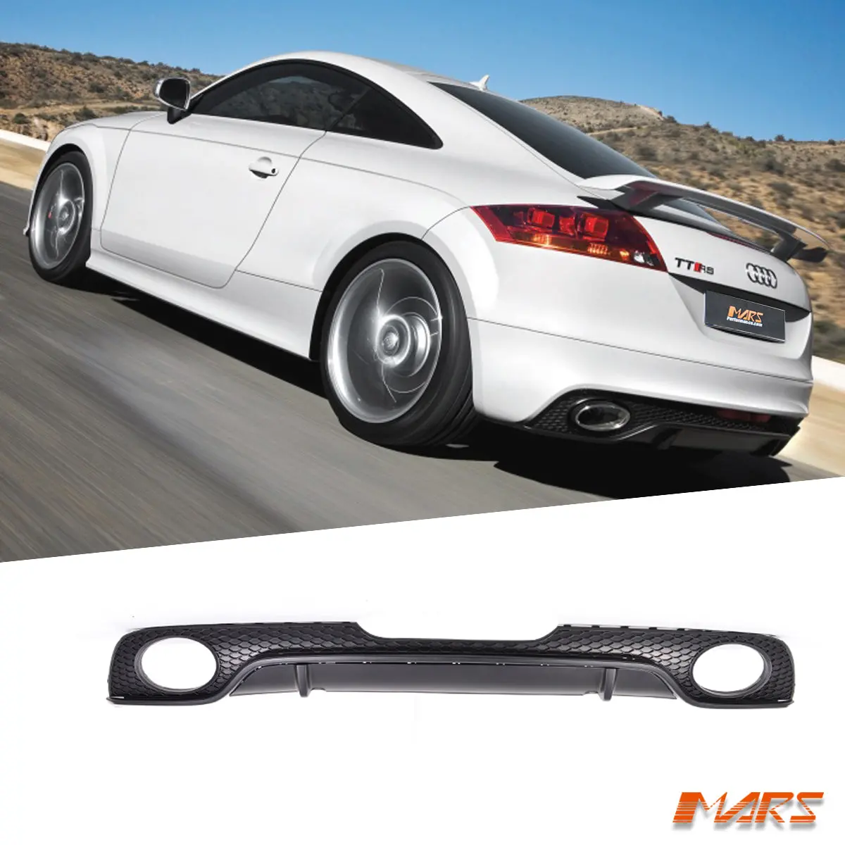Rs-Tt Style Rear Bumper Bar Diffuser Bodykit & Exhaust Tips For Audi Tt 8J 2006-2014 Coupe & Convertible 1