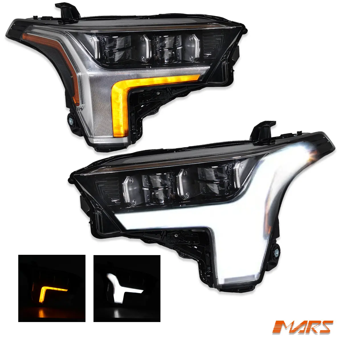 Black Update Oe Style Full Led & Drl Head Lights For Toyota Tundra 2022+ 1