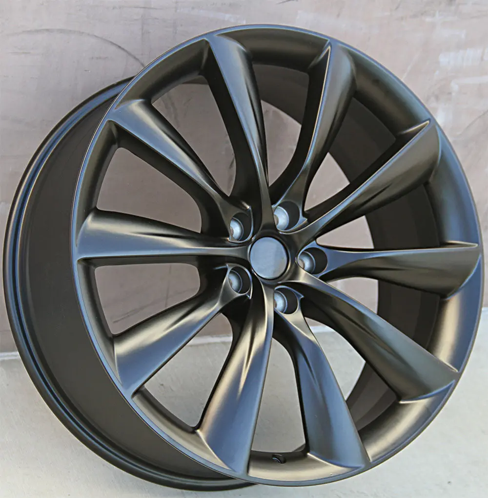 Tesla Wheels 1356 21X9.0/21X10 5X120 Matte Black Fit Model S  Model X Turbine 1