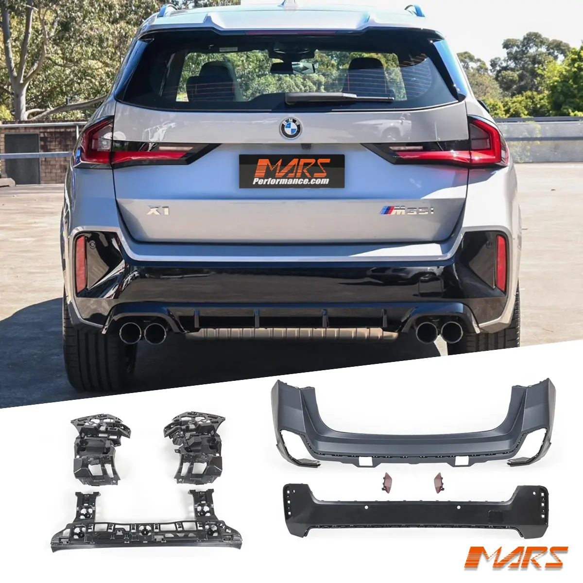 M Sport Style Rear Bumper Bar For Bmw U11 X1 & Ix1 2022-2025 1