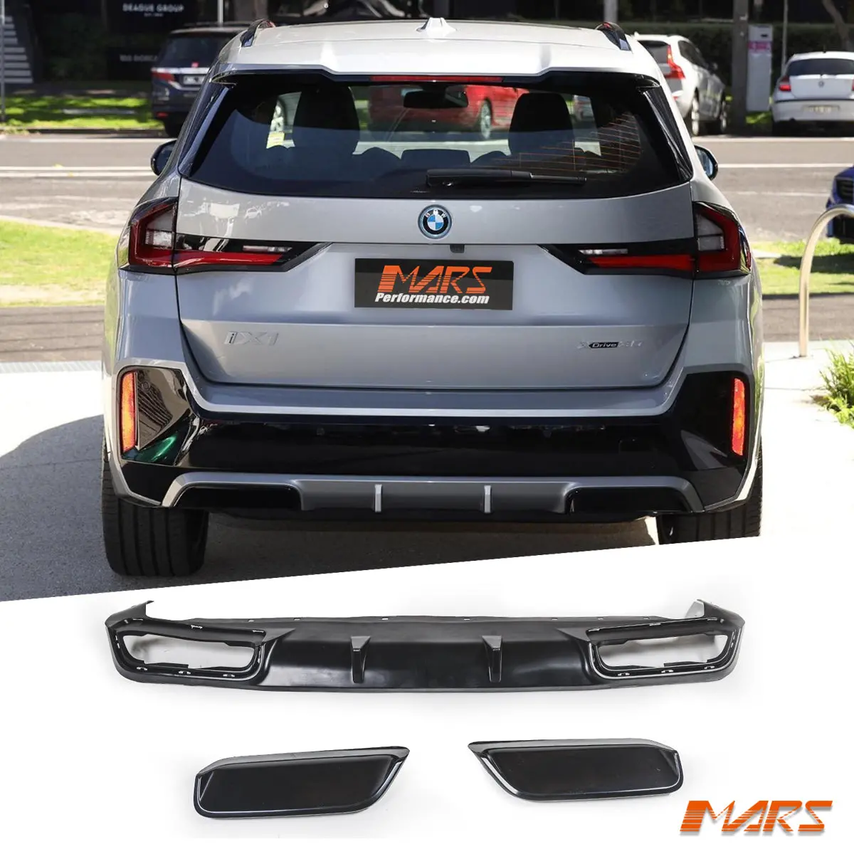 Rear Bumper Bar Lower Diffuser For Bmw U11 X1 Ix1 M Sport 2022-2025 1