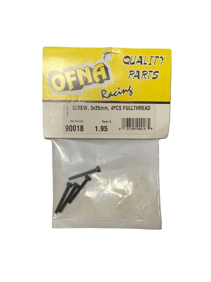 Ofna 90018 M3x25mm Fullthread Screw - 4Pcs 1