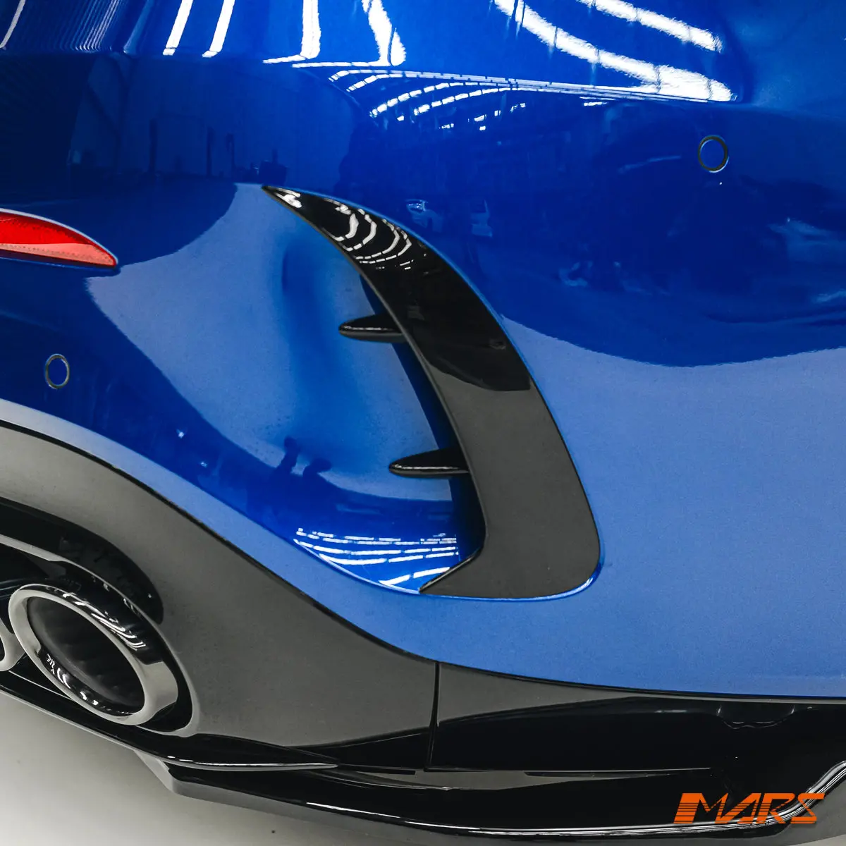 Gloss Black Rear Bumper Bar Side Aero Splitter Vent Blade Covers For Mercedes-Benz A-Class V177 Sedan With Amg Package & A35 1