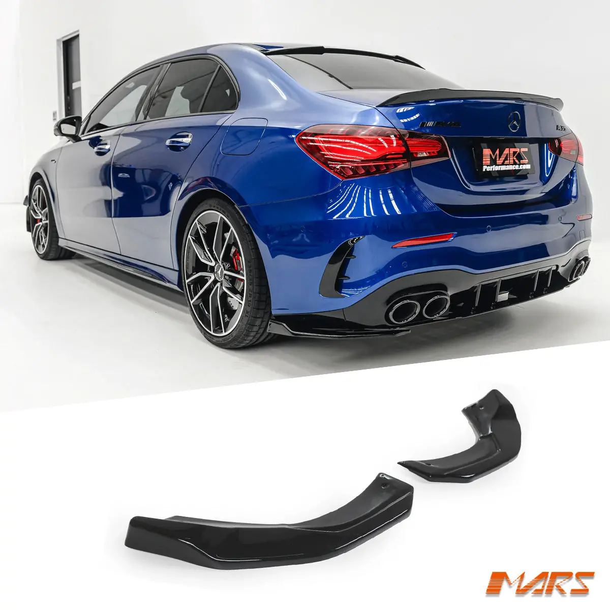 Floaro Gloss Black Rear Bumper Lower Lip Splitters Bodykit For Mercedes-Benz A-Class V177 A35 Amg Sedan 2018-2026 1