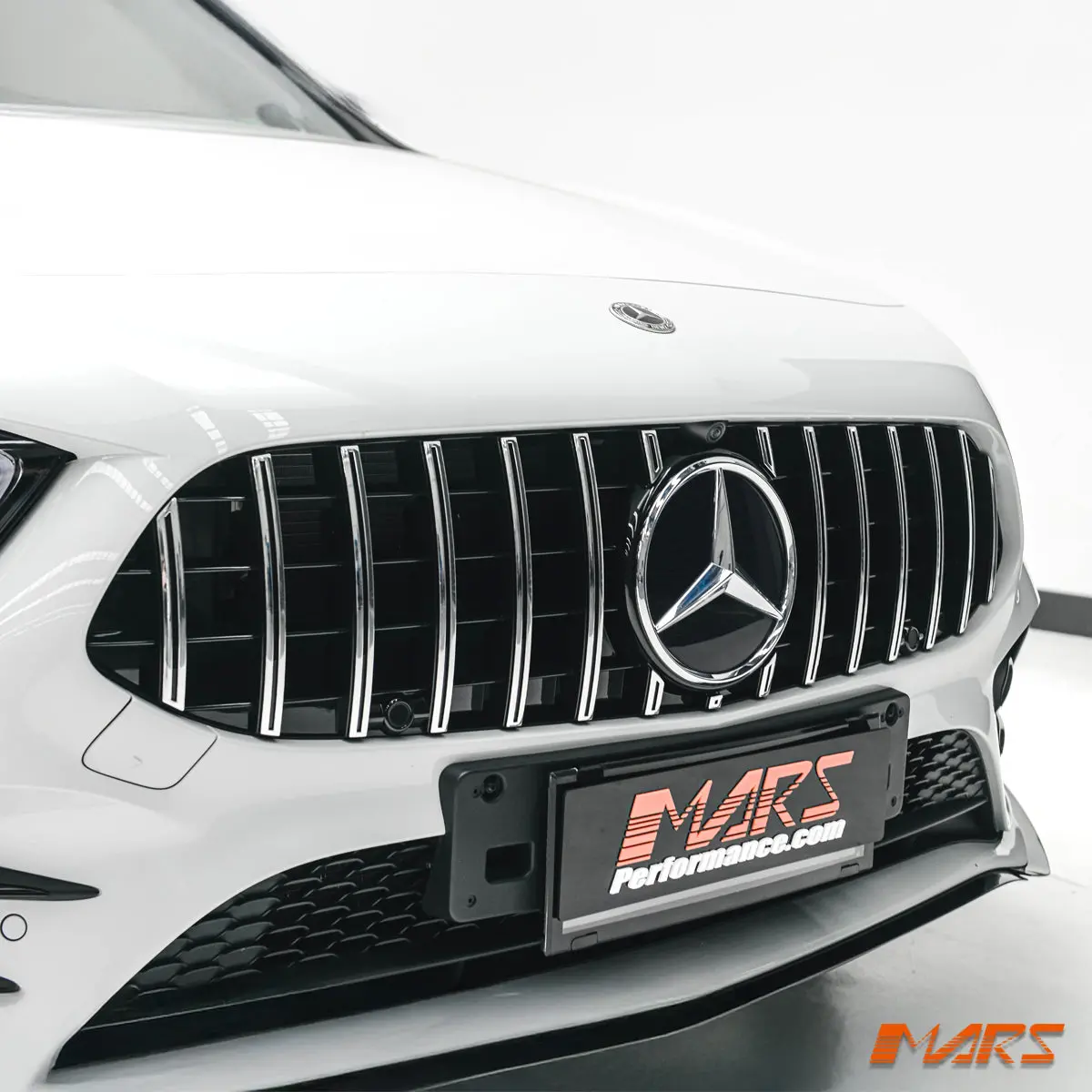 Chrome Black A45 Style Front Bumper Bar Grille Grill Bodykit For Mercedes-Benz A-Class W177 V177 & A35 Amg 2018-2023 1