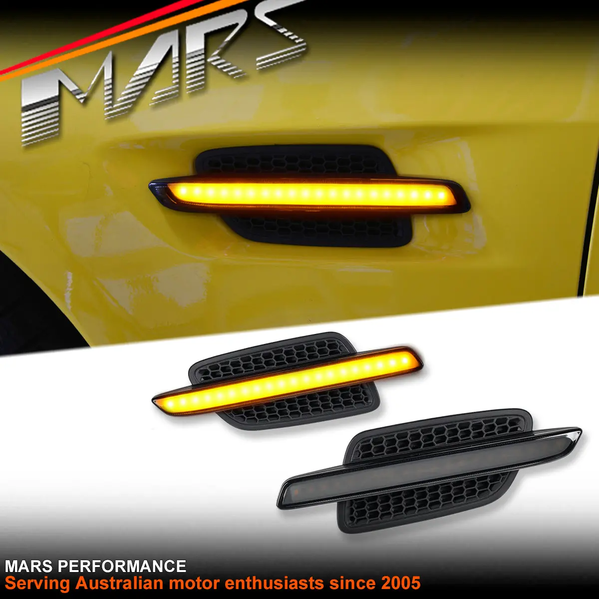 Smoked Side 3D Stripe Led Sequential Turn Signal Indicator Lights Marker For Holden Commodore Ve 1