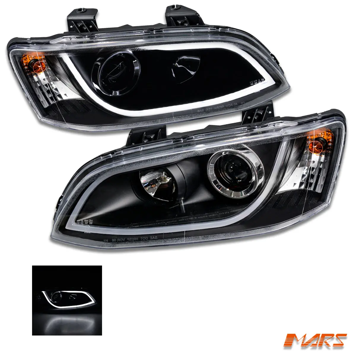 Black 3D Drl Led Projector Head Lights For Holden Commodore & Hsv Ve Series 2 2009-2013 1