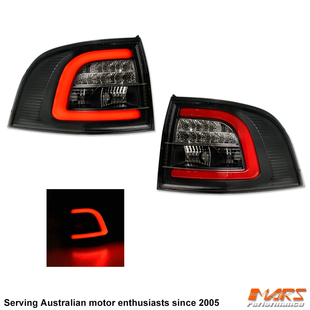 Black Led Tail Lights For Holden Commodore & Hsv Ve Vf 5 Doors Wagon 1