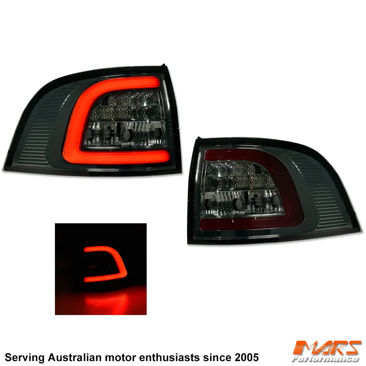 Full Smoked Led Tail Lights For Holden Commodore Ve & Vf 5 Doors Wagon 1