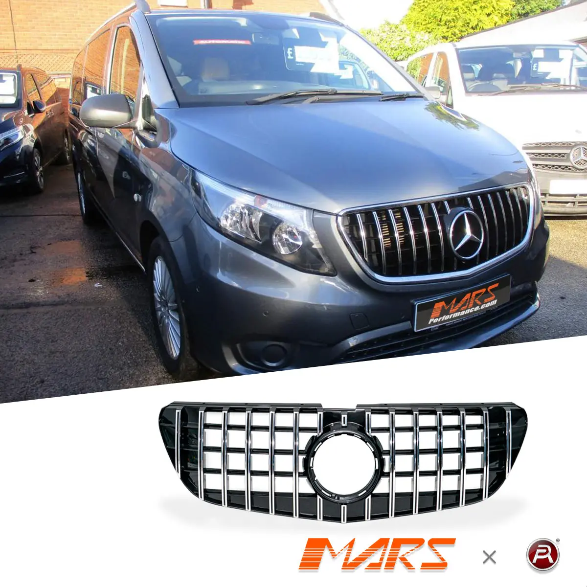 Amg Panamericana Style Front Bumper Bar Grill Grille Bodykit For Mercedes-Benz W447 Vito & Valente 2015-2020 1