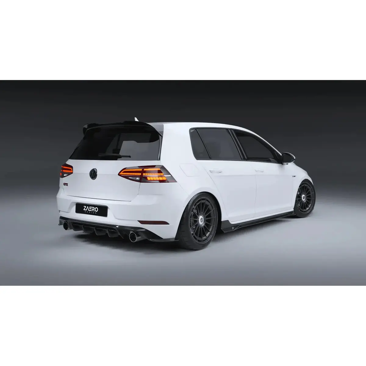Zaero Design Evo-1 Gloss Black Rear Diffuser Vw Mk7.5 Gti 1
