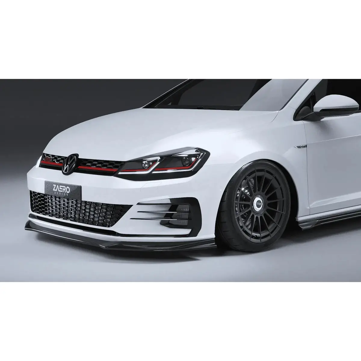 Zaero Design Evo-1 Gloss Black Front Splitter Vw Mk7.5 Gti 1