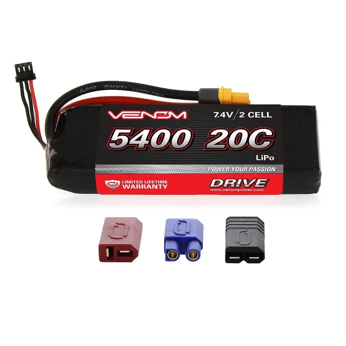 Venom 15008 2S 2P 7.4V 5400Mah 20C Car Univ Plug 1