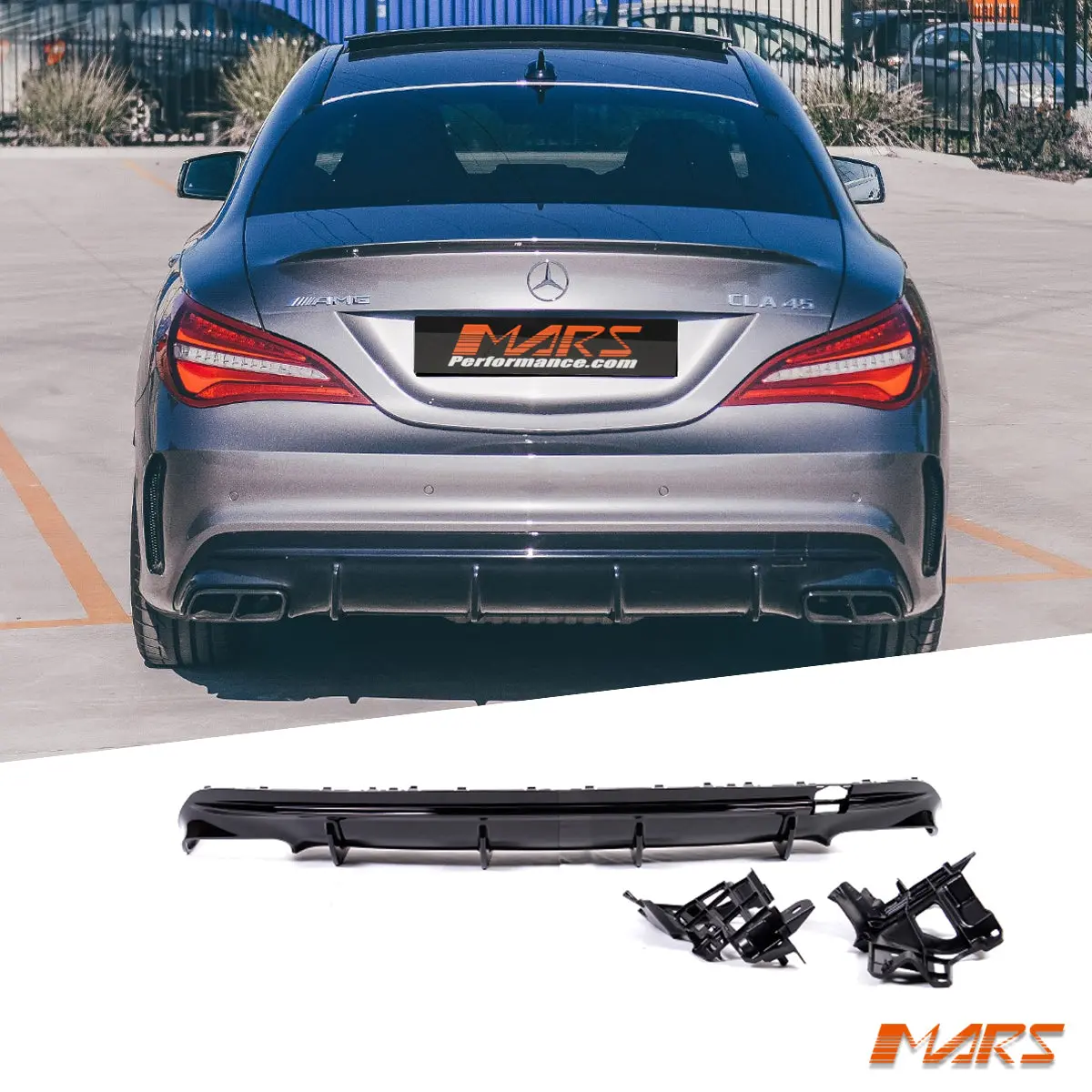 Rear Bumper Bar Diffuser Bodykit For Mercedes-Benz Cla Class & Cla45 Amg C117 W117 X117 2013-2019 1