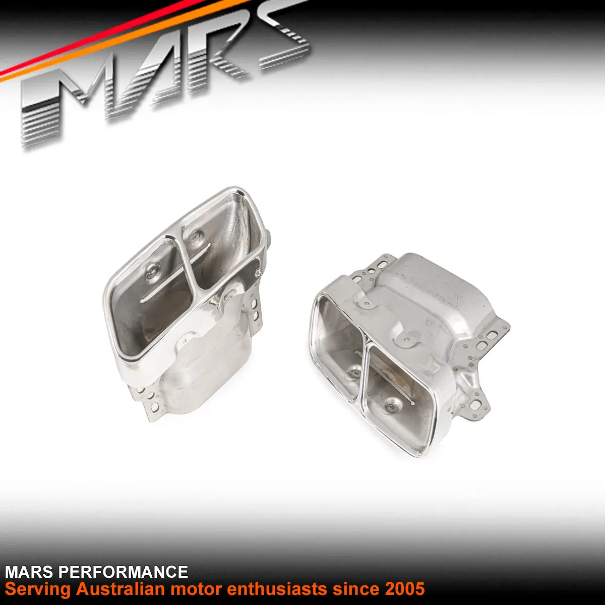 Silver Replacement Exhaust Muffler Tips For Mercedes Benz Amg W176 A45 W117 Cla45 & X156 Gla45 1