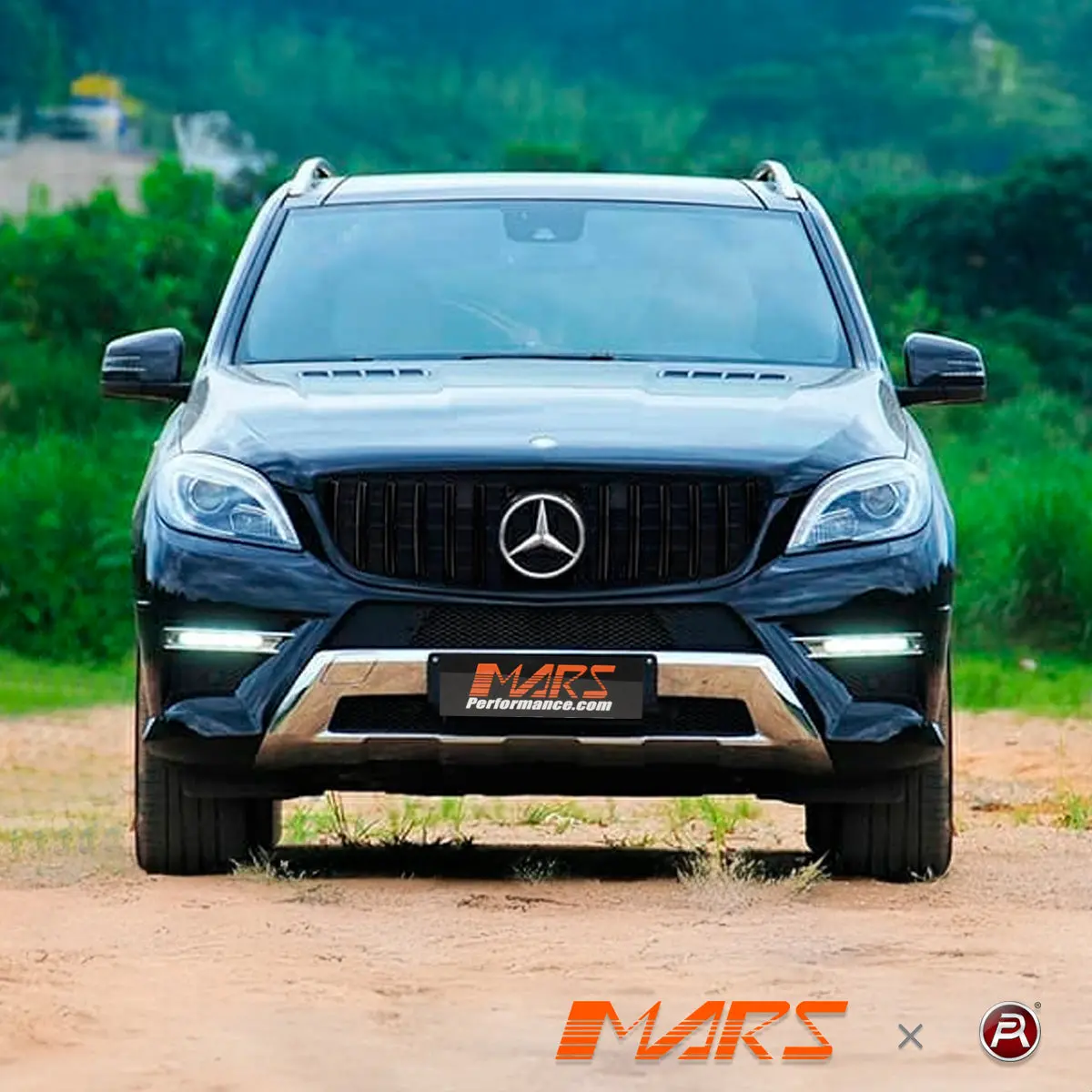 Gloss Black Amg Panamericana Style Front Bumper Bar Grille Grill For Mercedes-Benz W166 Ml Class Hatch 2012-2015 2