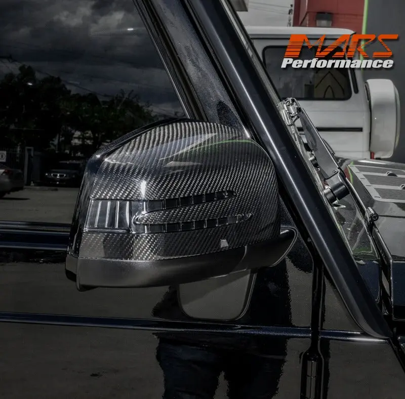Real Carbon Fibre Replacement Mirror Caps For Mercedes-Benz Ml W164 Gle W166 C292 Gl X164 Gls X166 & G W463 1