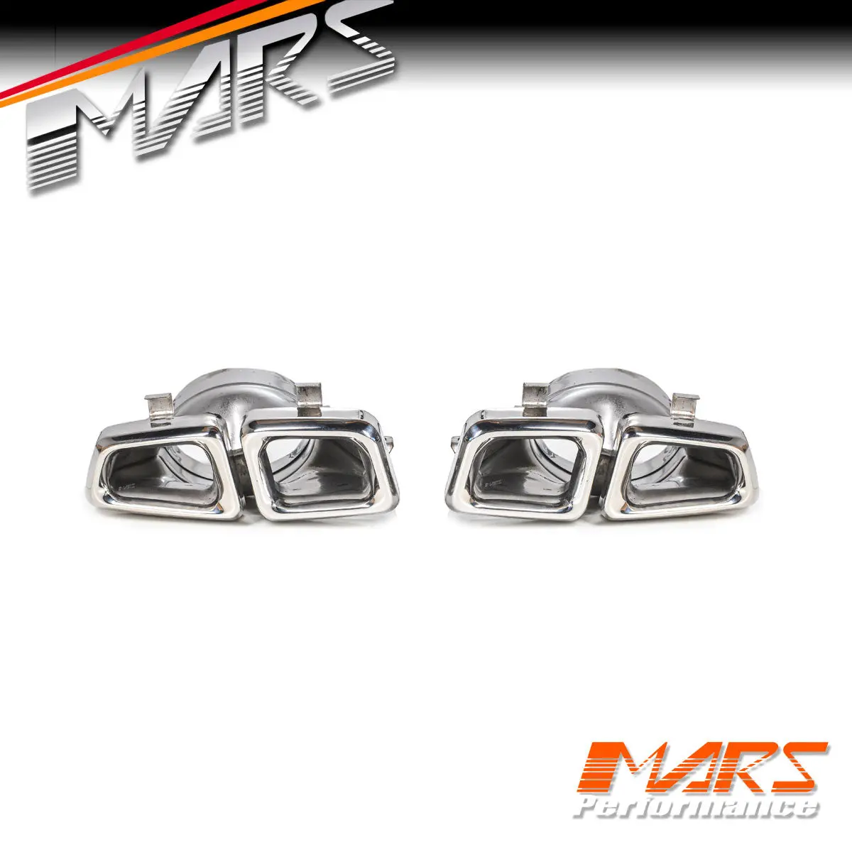 Silver Amg Style Exhaust Muffler Tips For Mercedes-Benz W166 Ml63 / X166 Gl63 / C218 Cls63 1