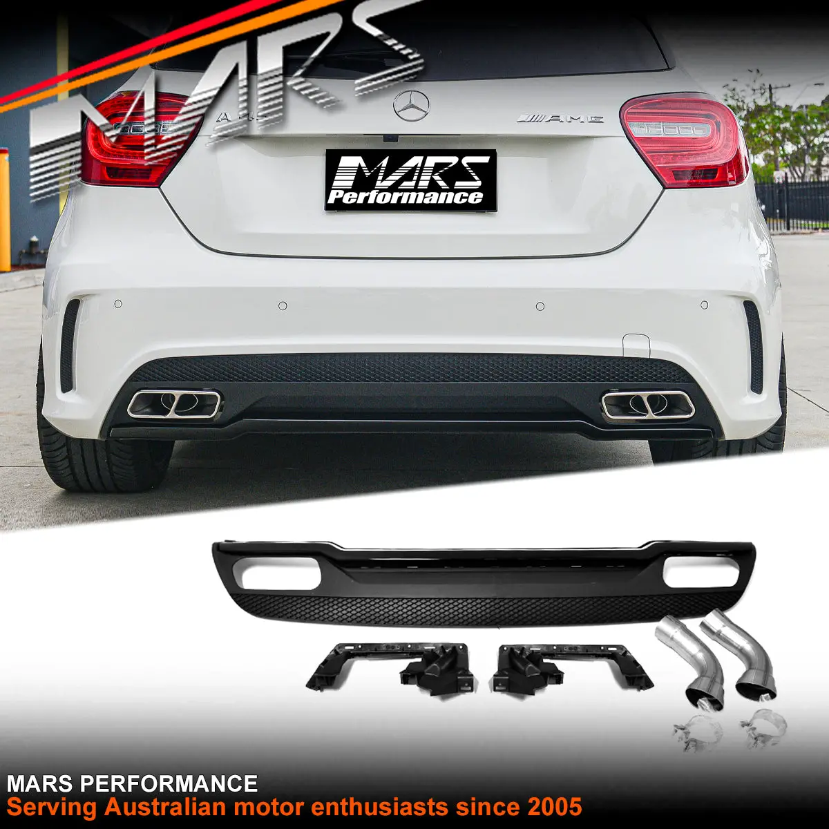 Amg A45 Style Rear Bumper Bar Diffuser Bodykit For Mercedes-Benz A-Class W176 2012-2015 1